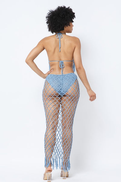 Maxi skirt crochet set