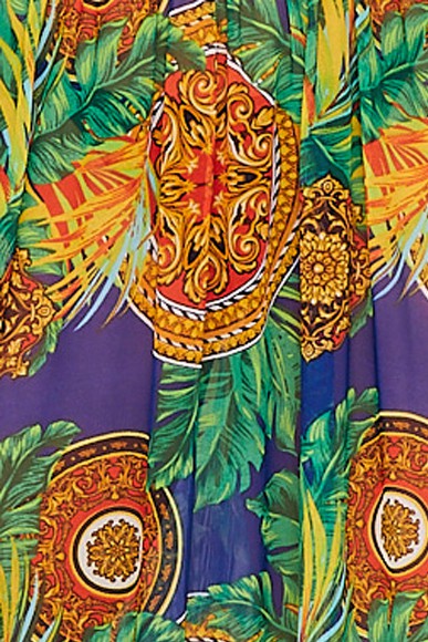 Sheer maxi skirt tropical set