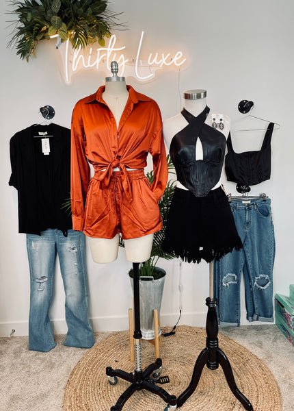 Corset Cross Halter Top