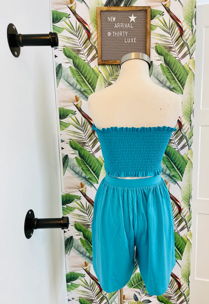 Smocked front tie Set