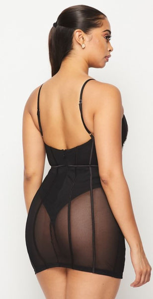Sheer corset dress