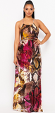 Snake print maxi dress