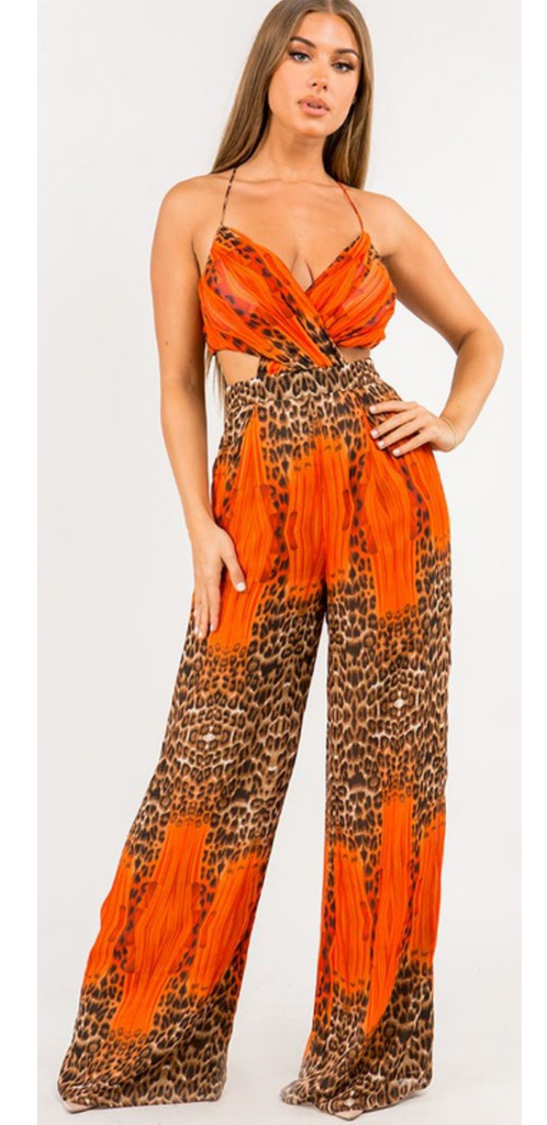 Leopard print jumpsuit