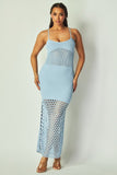 Crochet Knit Maxi Sleeveless Dress