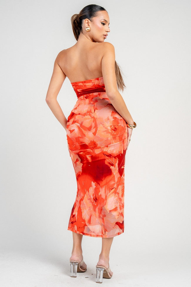 Strapless Midi Dress