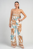 Leaf Print Wide Leg Set