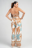 Leaf Print Wide Leg Set