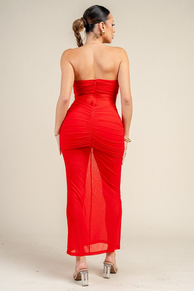 Tube Maxi Dress With Twist Detail