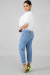Straight Leg Mom Jeans
