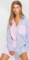 Color Block Shirt Dress